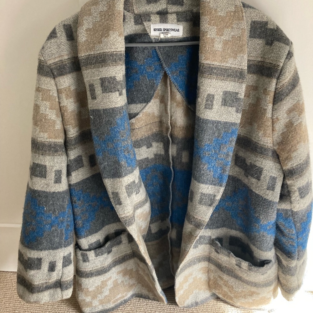Fall patterned coat women size L
